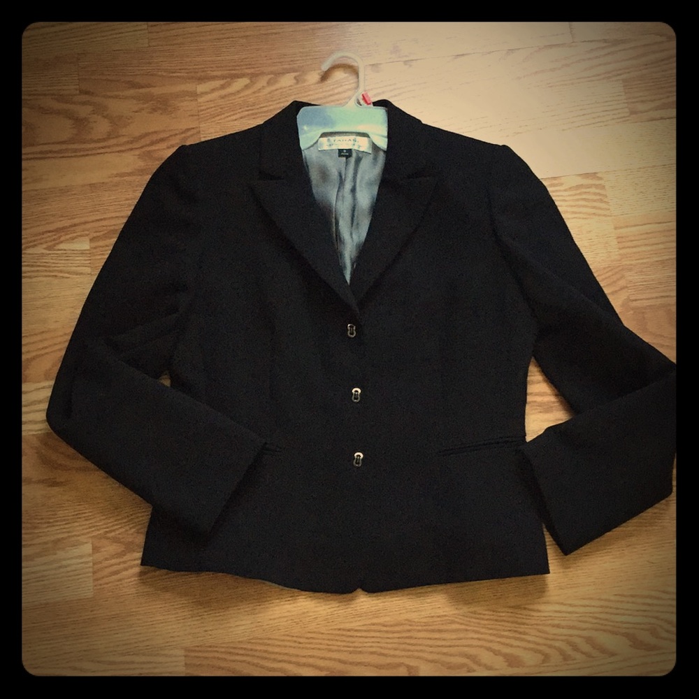 Tahari Black Suit Jacket / Blazer Size 8
